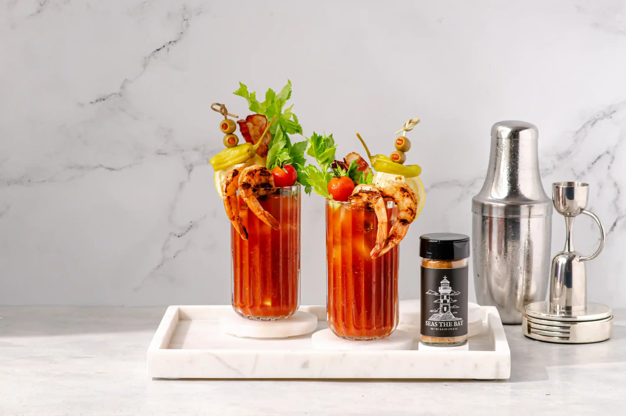 Shrimp Cocktails made with Kenyon spice and grill