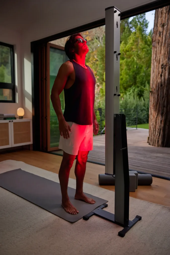 Man relaxing with clearlight red therapy