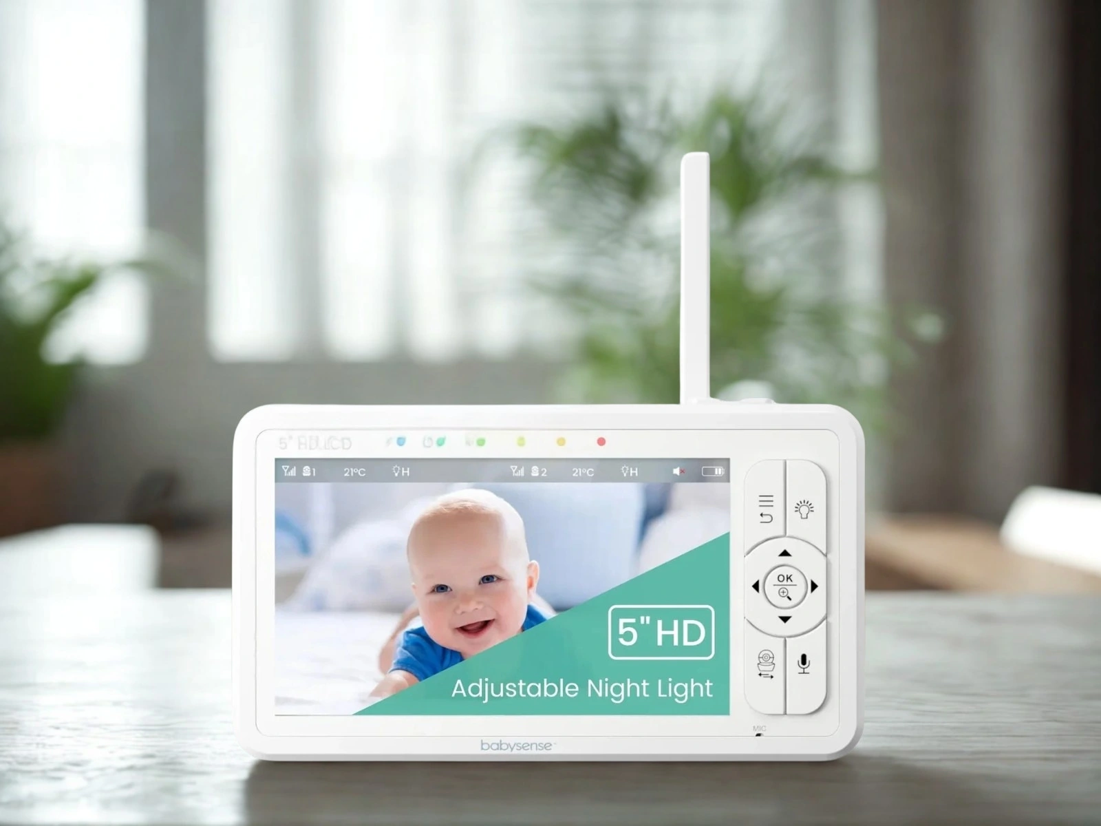 Babysense monitor on kitchen counter
