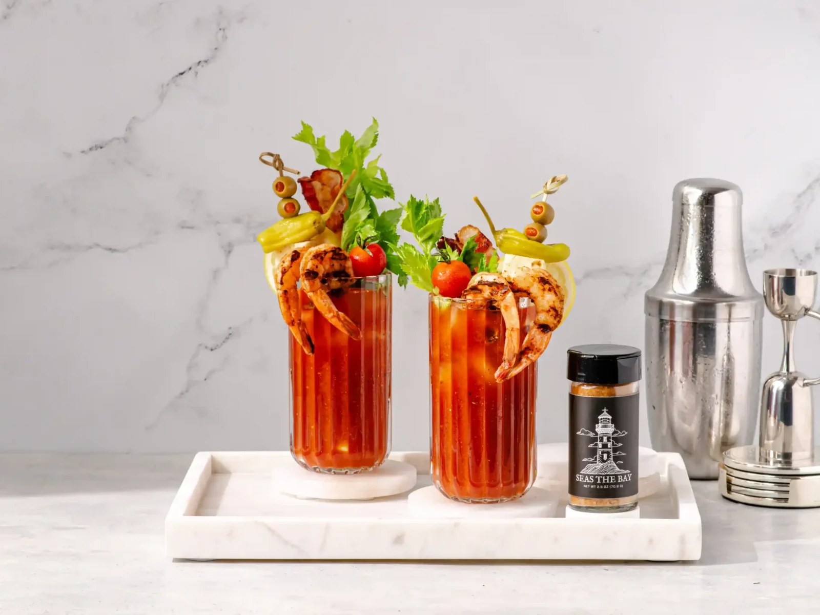 Shrimp Cocktails made with Kenyon spice and grill